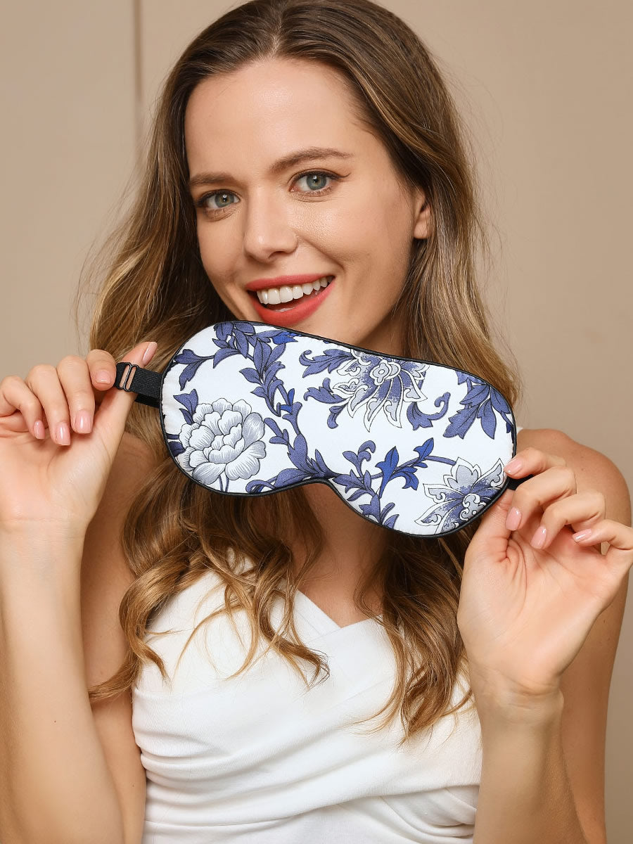 [Blue] SilkSilky-UK 19Momme Pure Silk Eye Mask 002