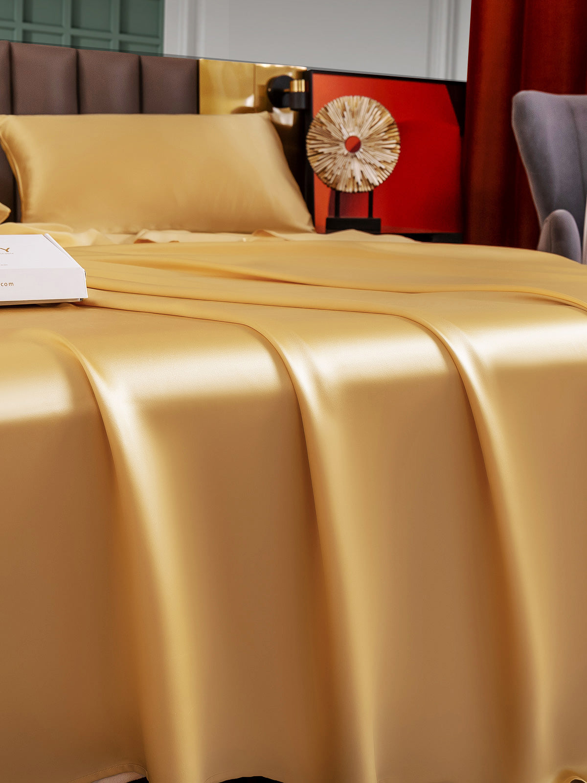 [Champagne] SilkSilky-UK 25Momme Pure Silk Bedding Set 002