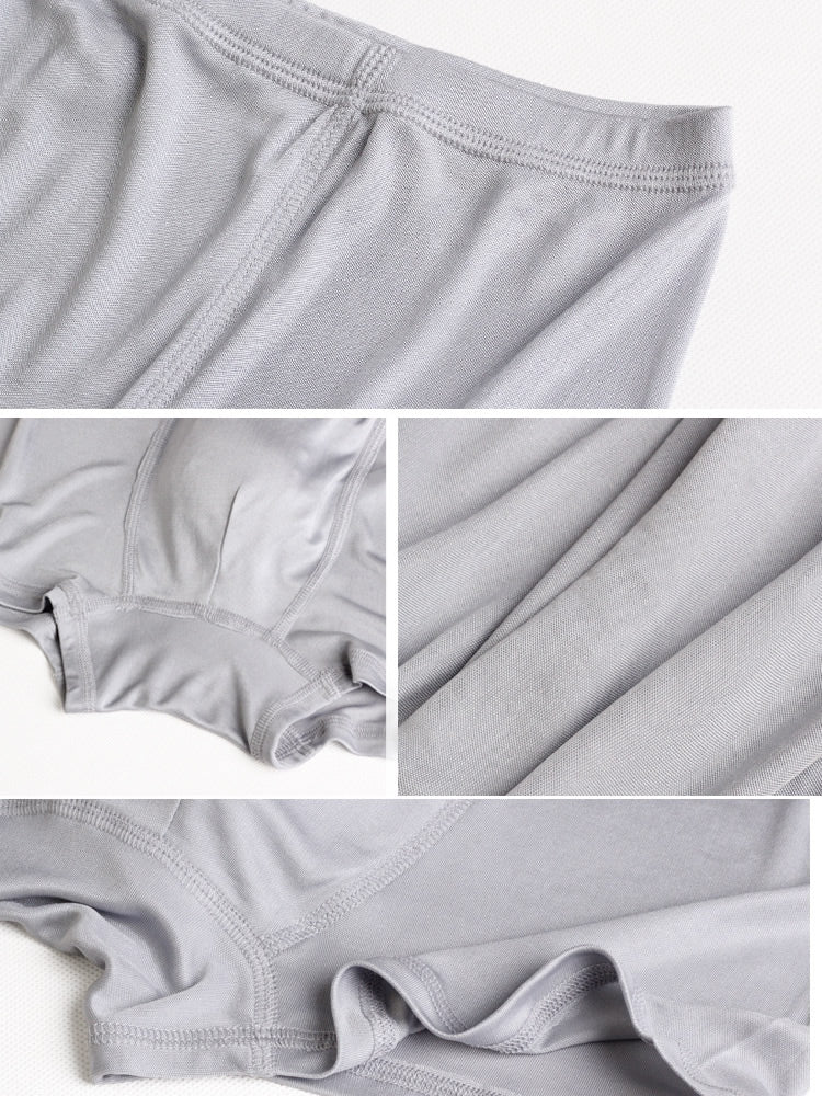 [Gray] SilkSilky-UK Silk Knitted Mens Underwear 005