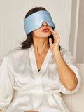 SilkSilky UK 19Momme Pure Silk Eye Mask LightBlue 002