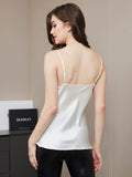 SilkSilky UK Pure Silk Sleeveless V Neck Camisole White 002