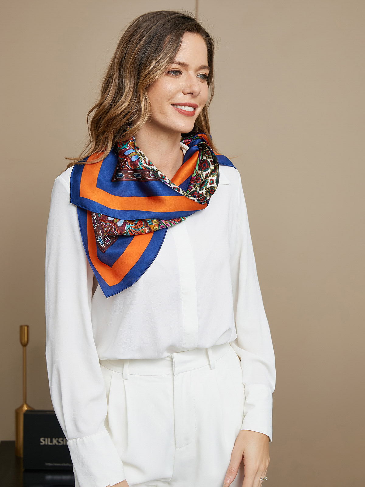 [P016] SilkSilky-UK Pure Silk Scarf 004