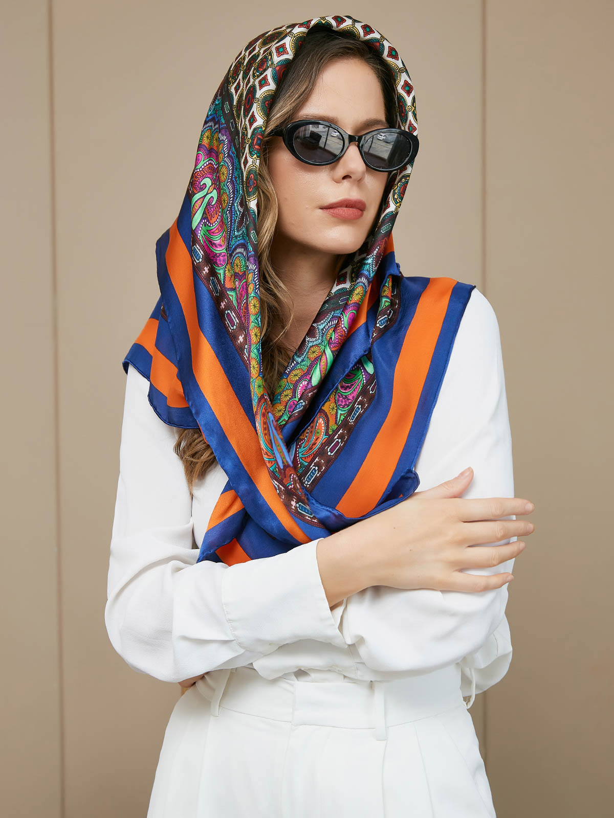 [P016] SilkSilky-UK Pure Silk Scarf 009
