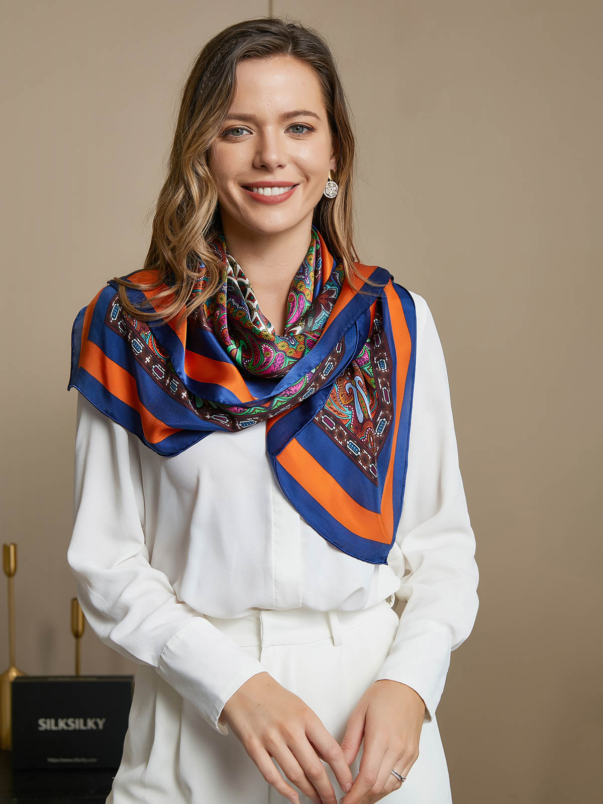 [P016] SilkSilky-UK Pure Silk Scarf 011