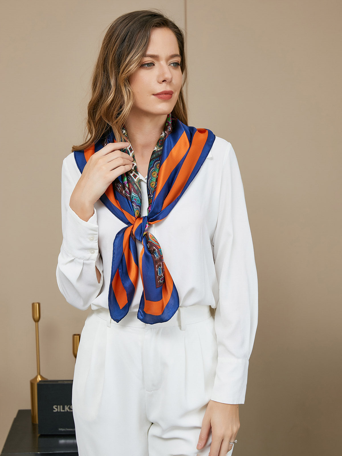 [P016] SilkSilky-UK Pure Silk Scarf 012