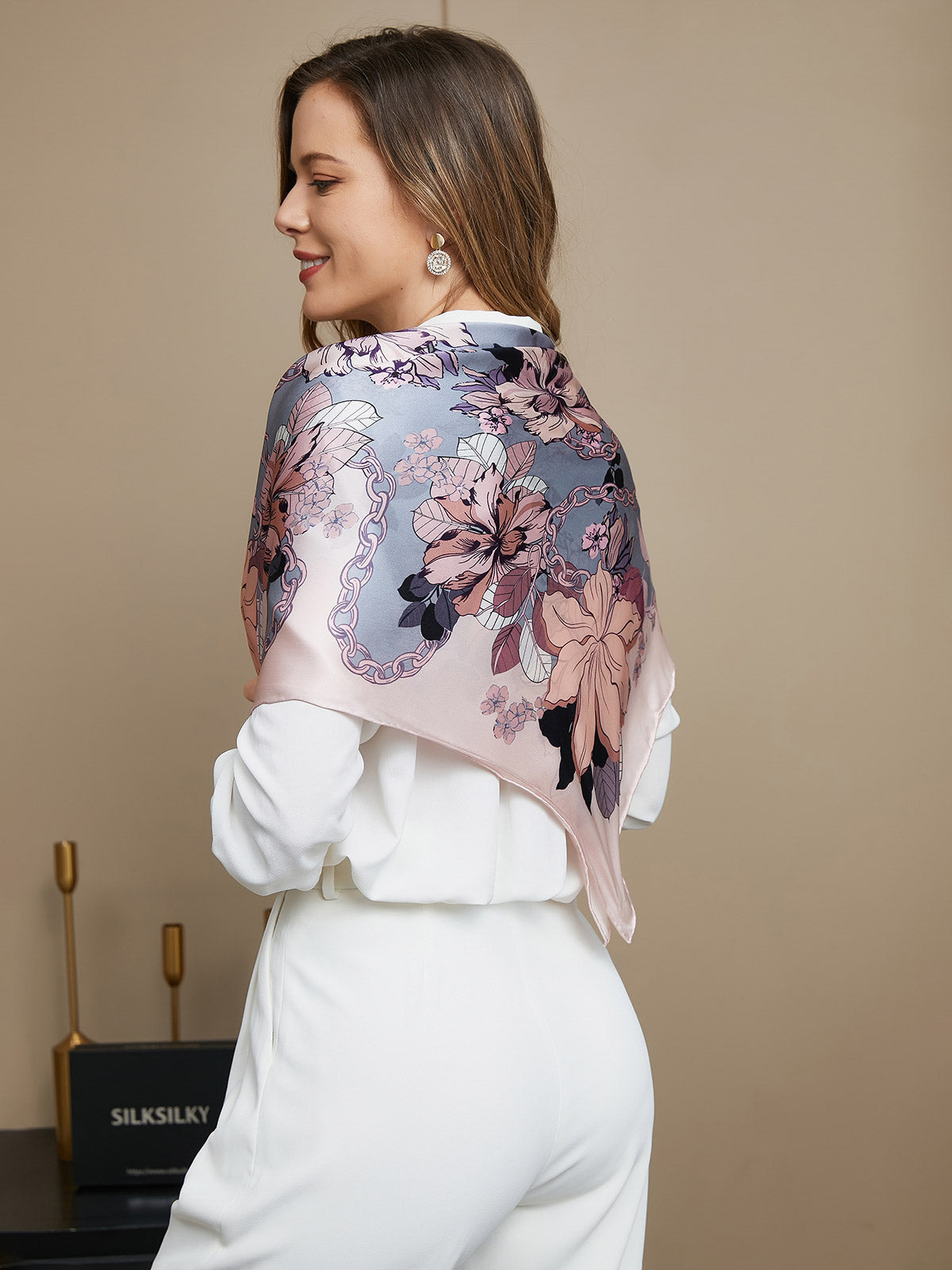 [P017] SilkSilky-UK Pure Silk Scarf 003