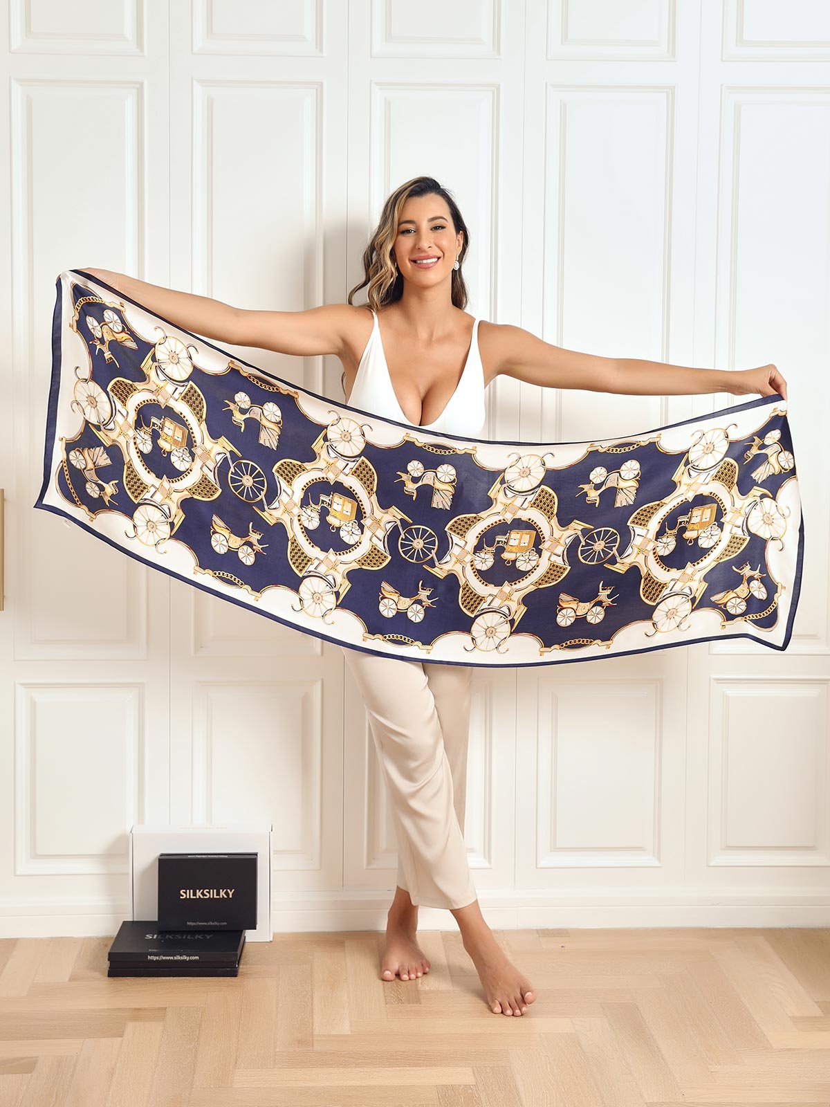 [P026] SilkSilky-UK Pure Silk Scarf 002