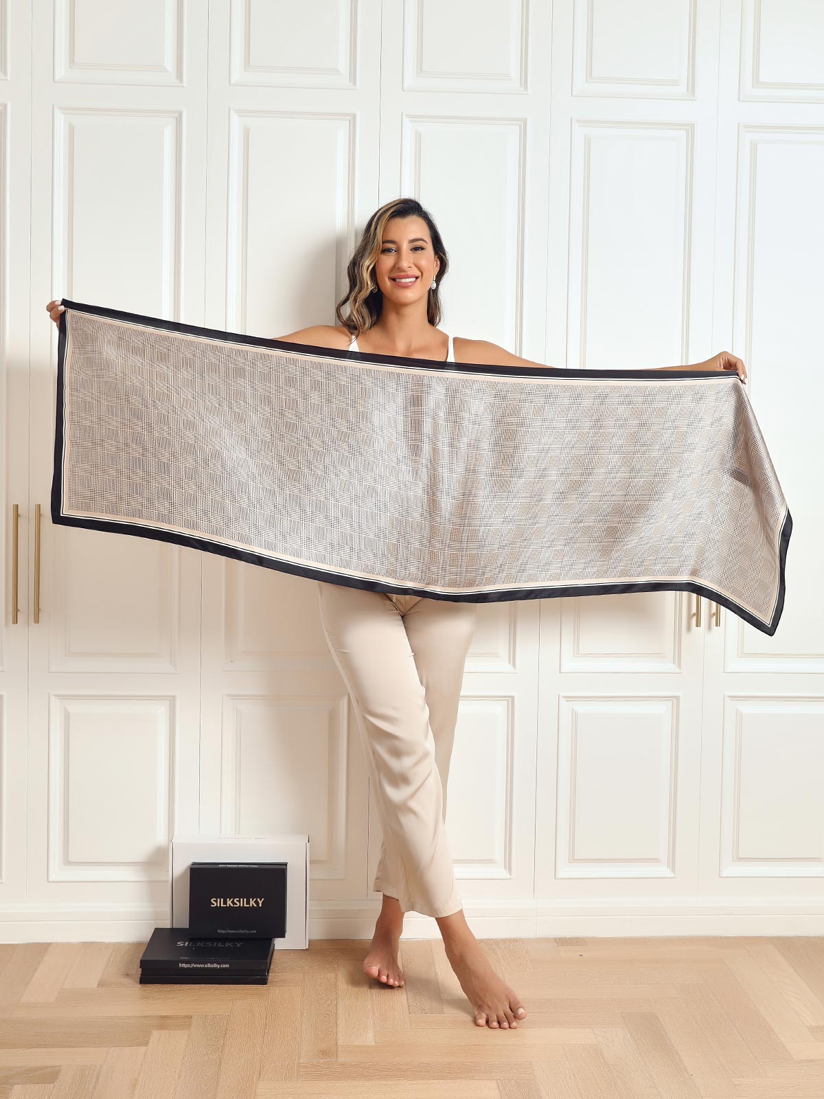[P027] SilkSilky-UK Pure Silk Scarf 002