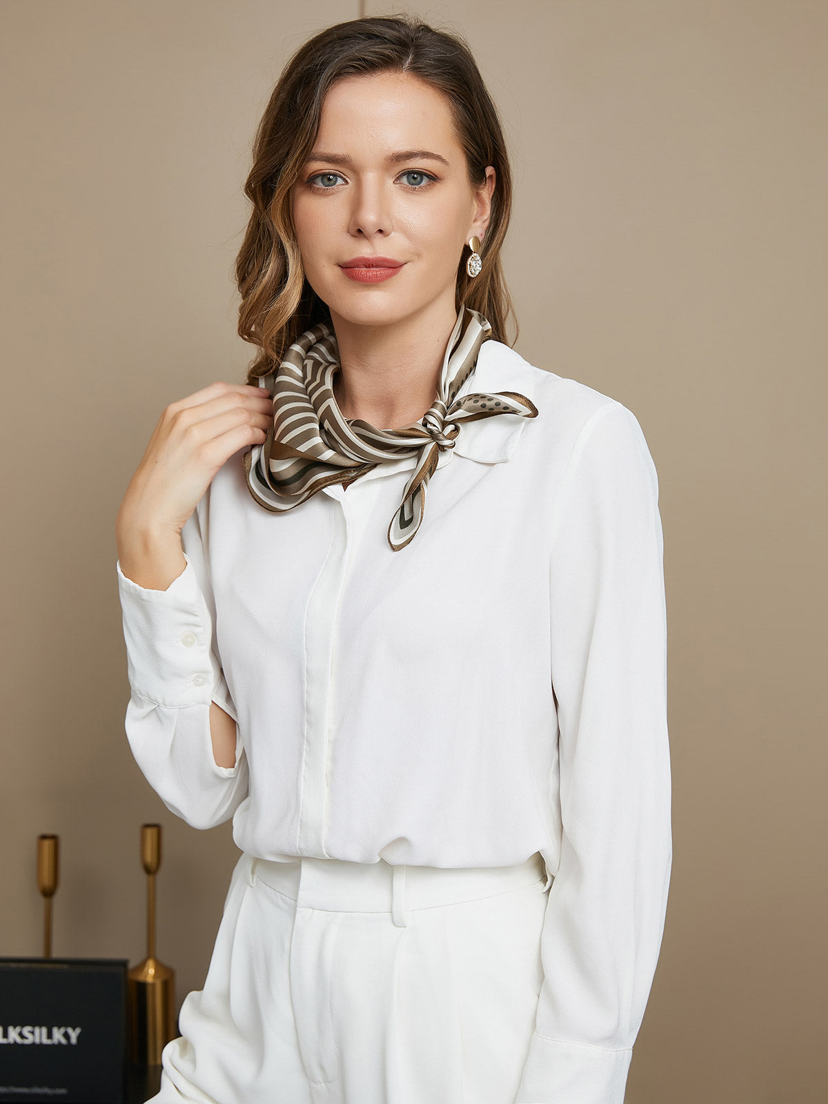 [P042] SilkSilky-UK Pure Silk Scarf 003