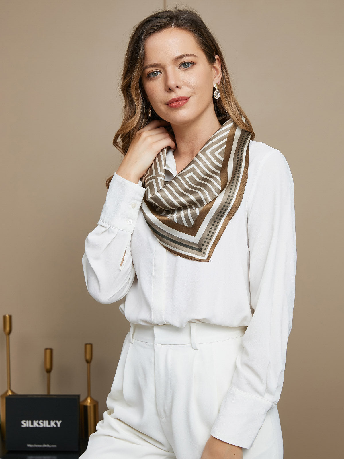 [P042] SilkSilky-UK Pure Silk Scarf 006