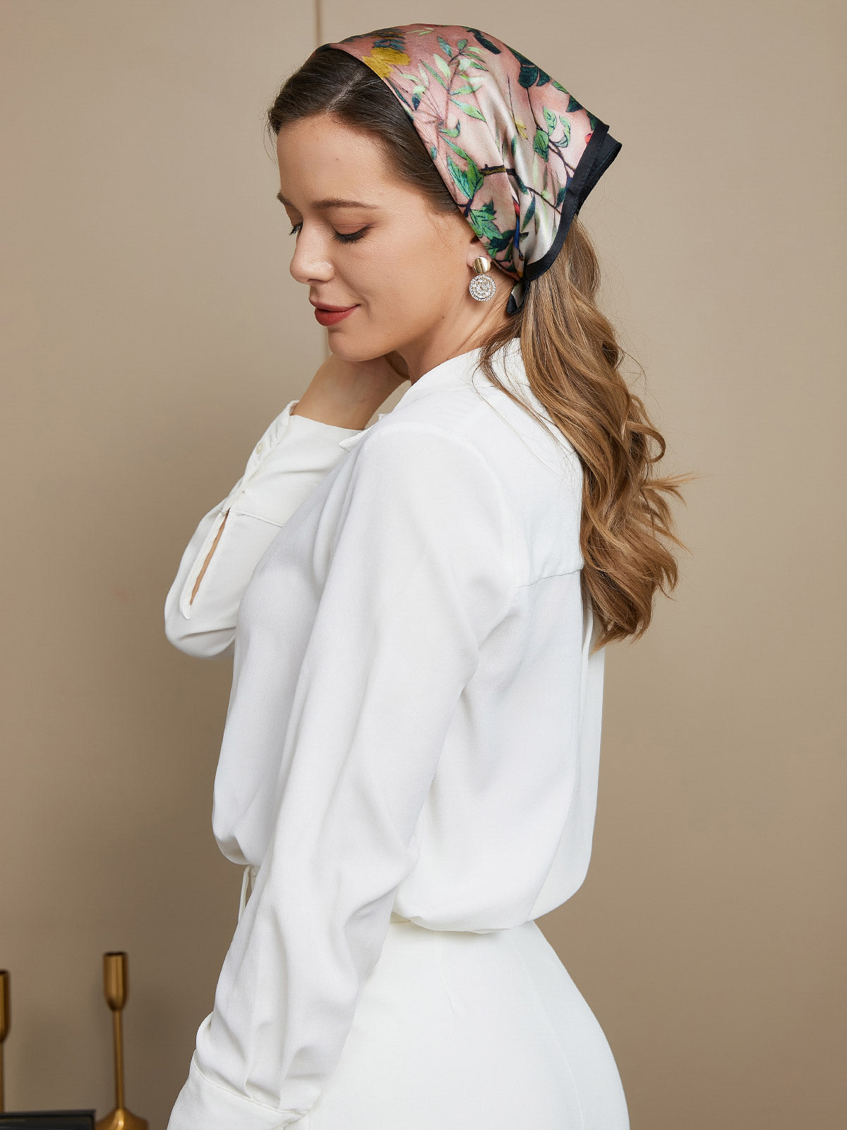 [P044] SilkSilky-UK Pure Silk Scarf 005