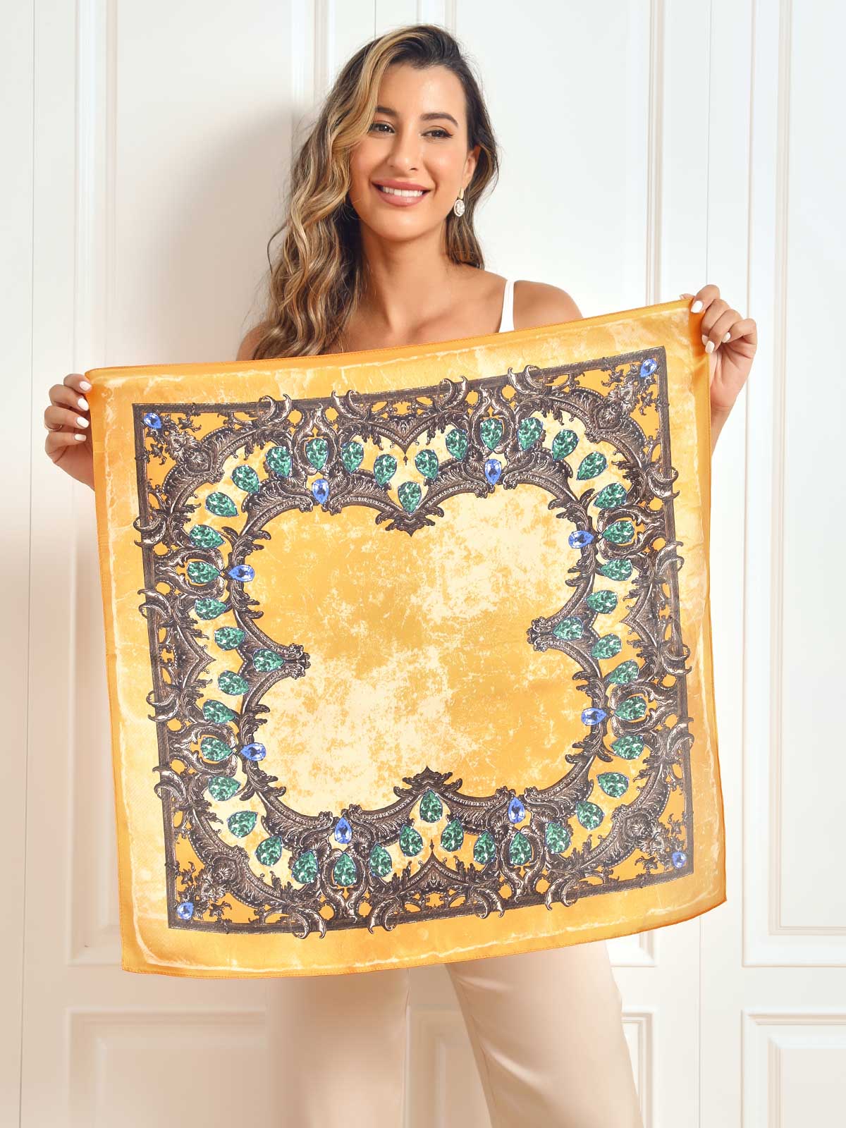 [P052] SilkSilky-UK Pure Silk Scarf 001