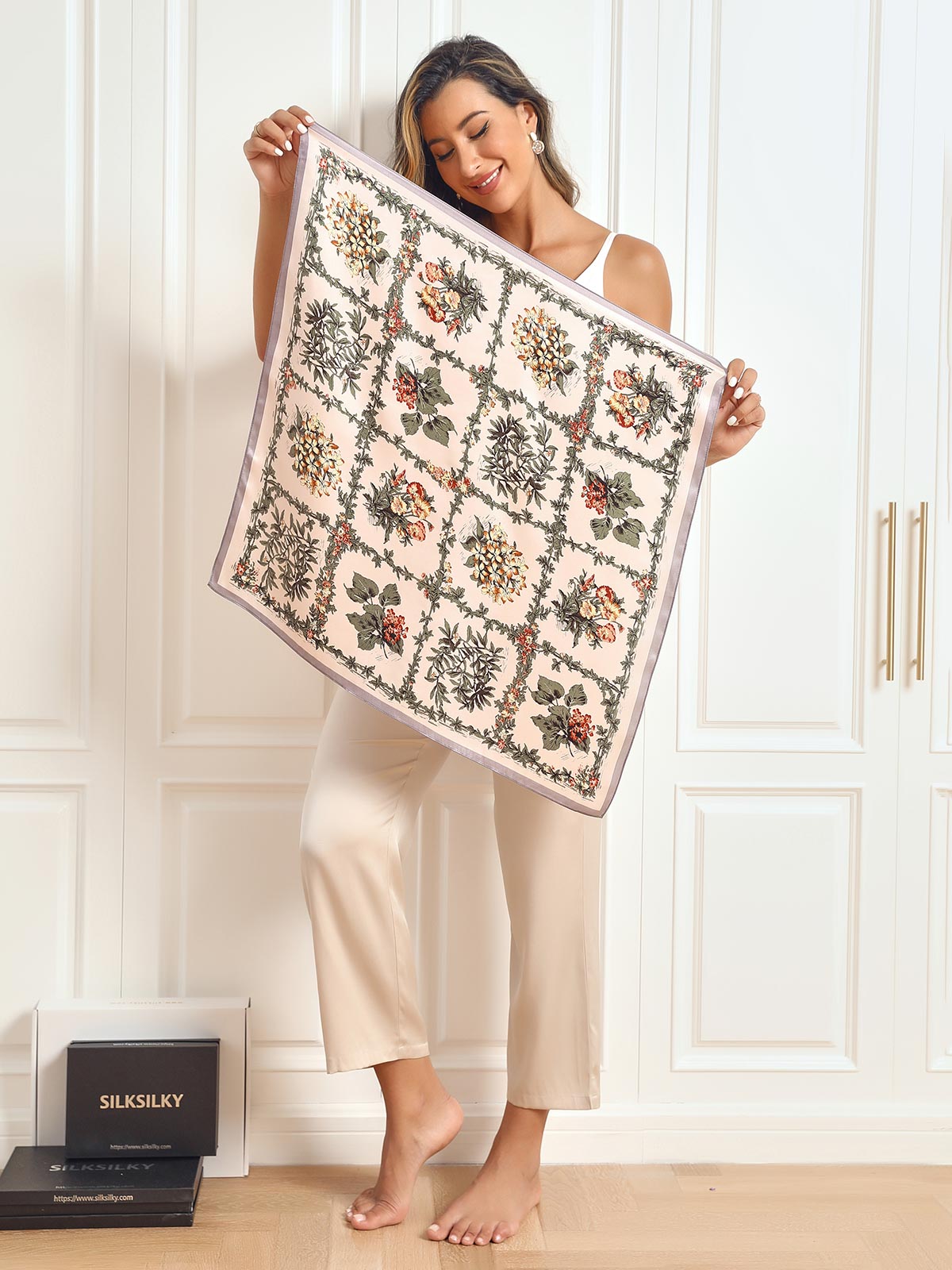 [P053] SilkSilky-UK Pure Silk Scarf 002