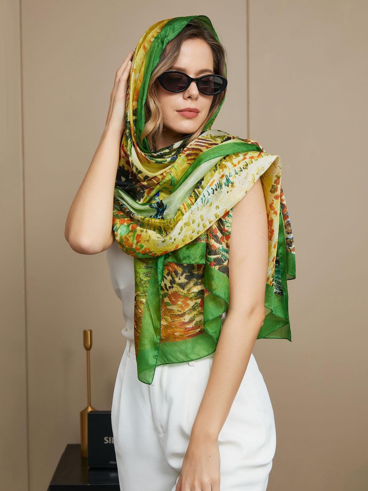[P072] SilkSilky-UK Pure Silk Scarf 006