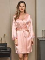 [Pink] SilkSilky-UK Pure Silk Sleeveless V Neck Nightdress 003