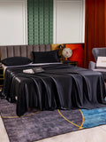 SilkSilky UK 25Momme Pure Silk Bedding Set Black 003