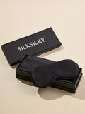 SilkSilky UK Pure Silk Scarf Black 001